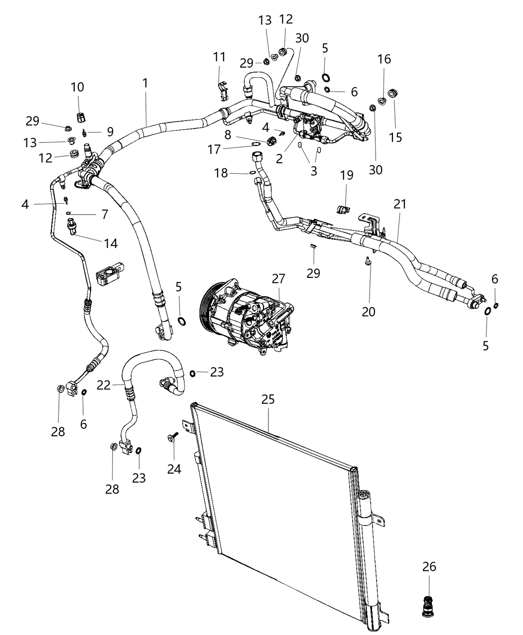 Mopar 68334507AA Line-A/C Suction And Liquid