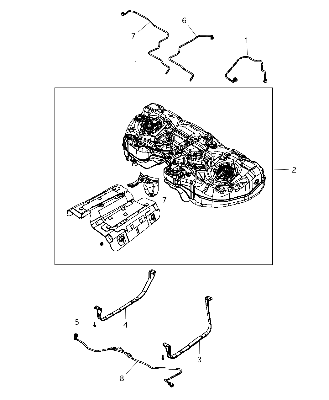 Mopar 68258722AB Fuel Tank