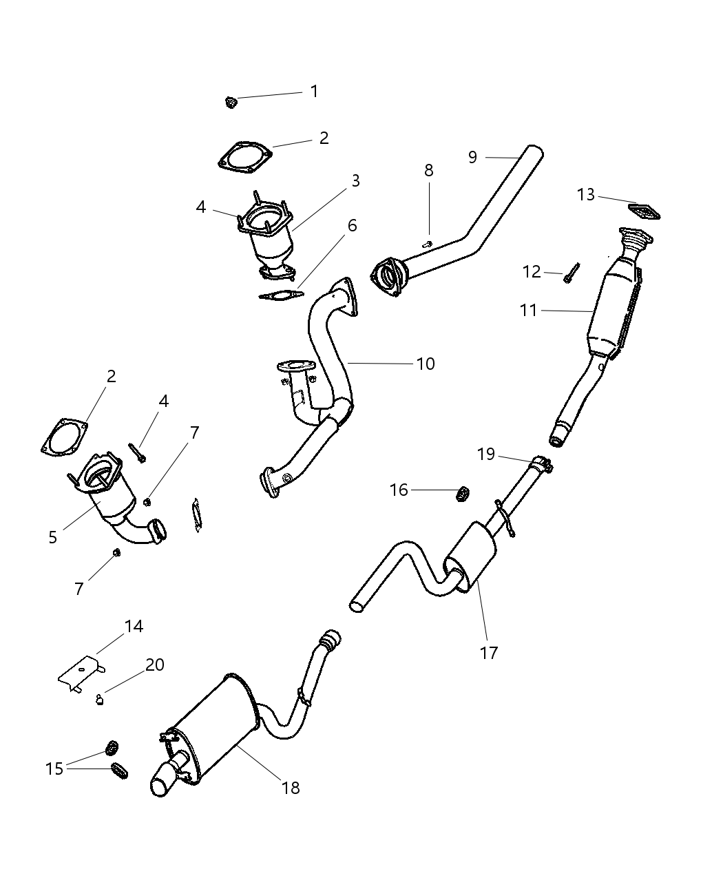 Mopar 4764930AC Exhaust Pipe