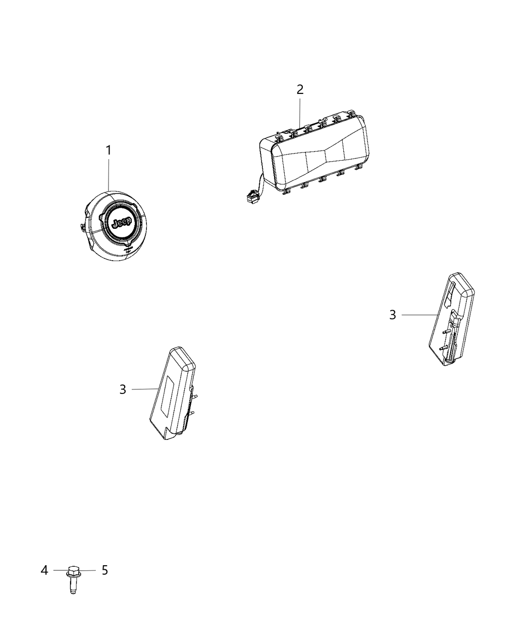 Mopar 68281974AE Passenger Air Bag