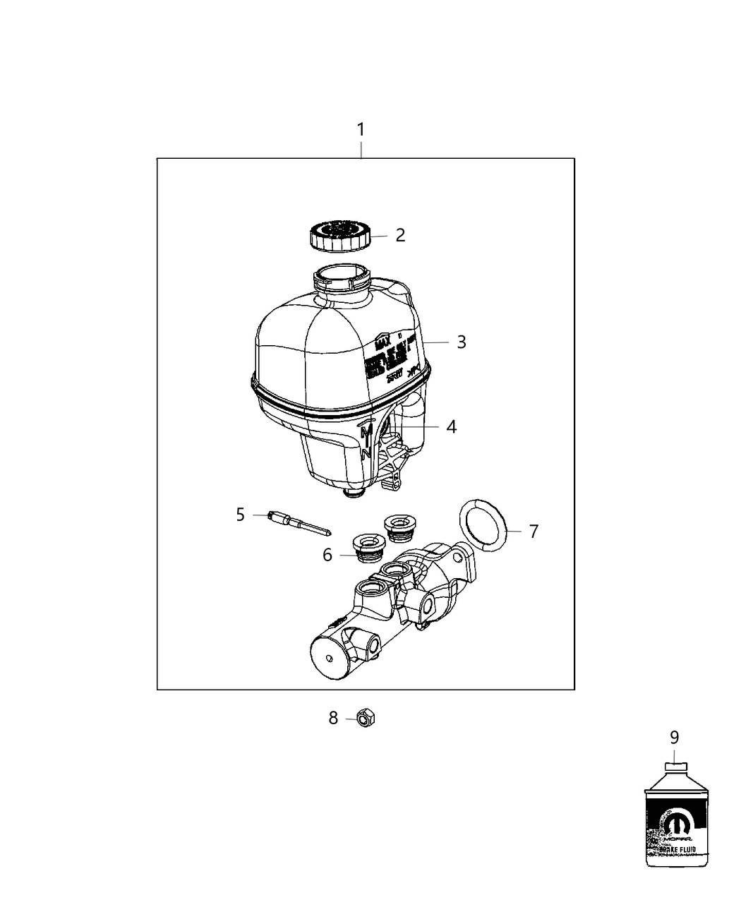 Mopar 68144492AA Brake Master Cylinder