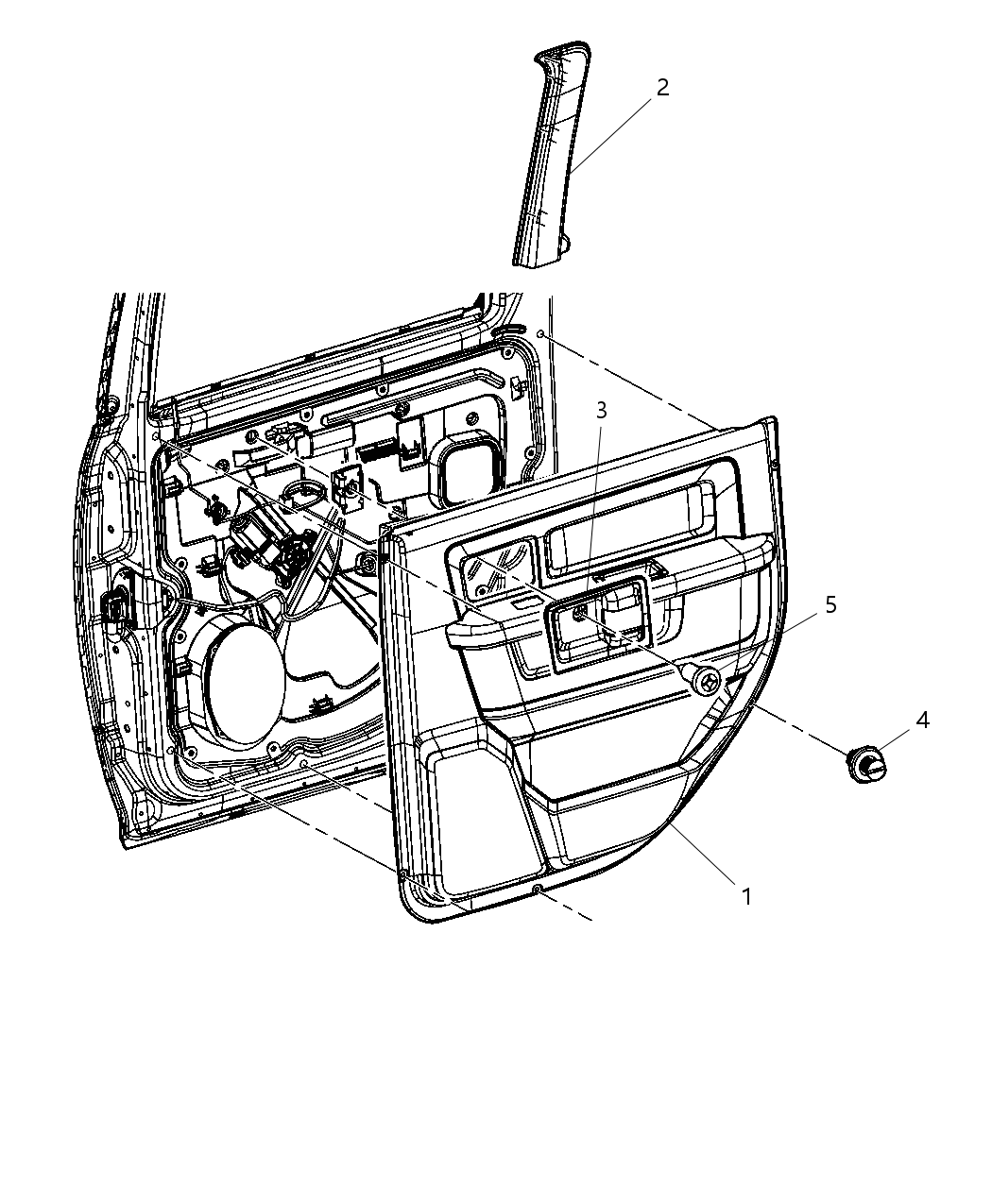 Mopar 1EB43XDVAA Panel-Rear Door Trim