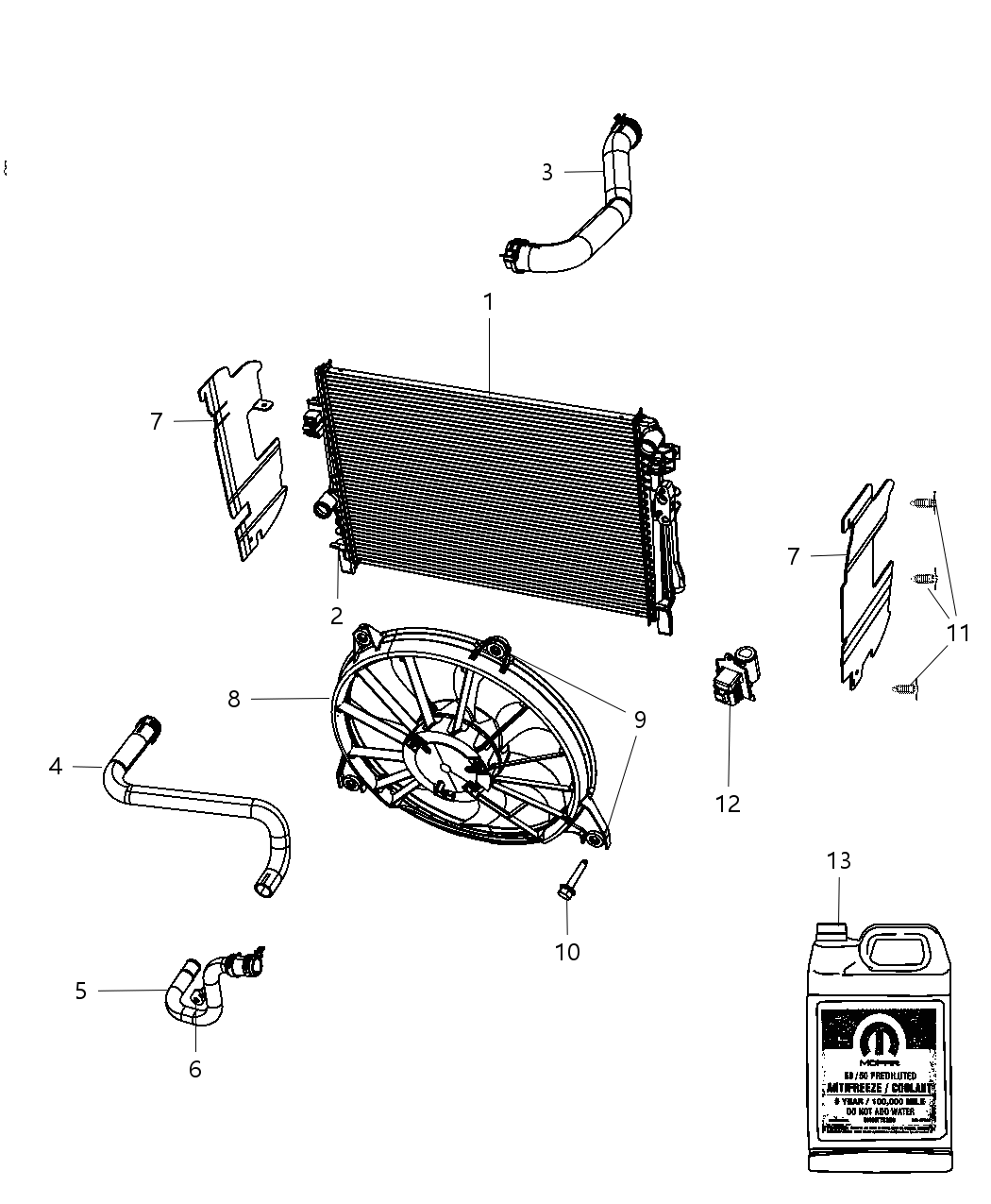 Mopar 68057238AA Module-Fan