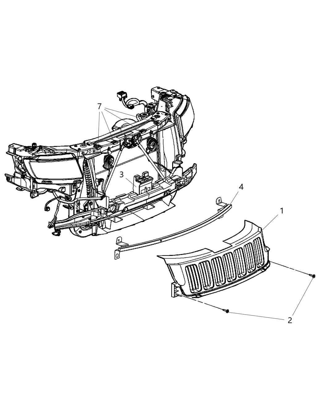 Mopar 68190438AA Grille