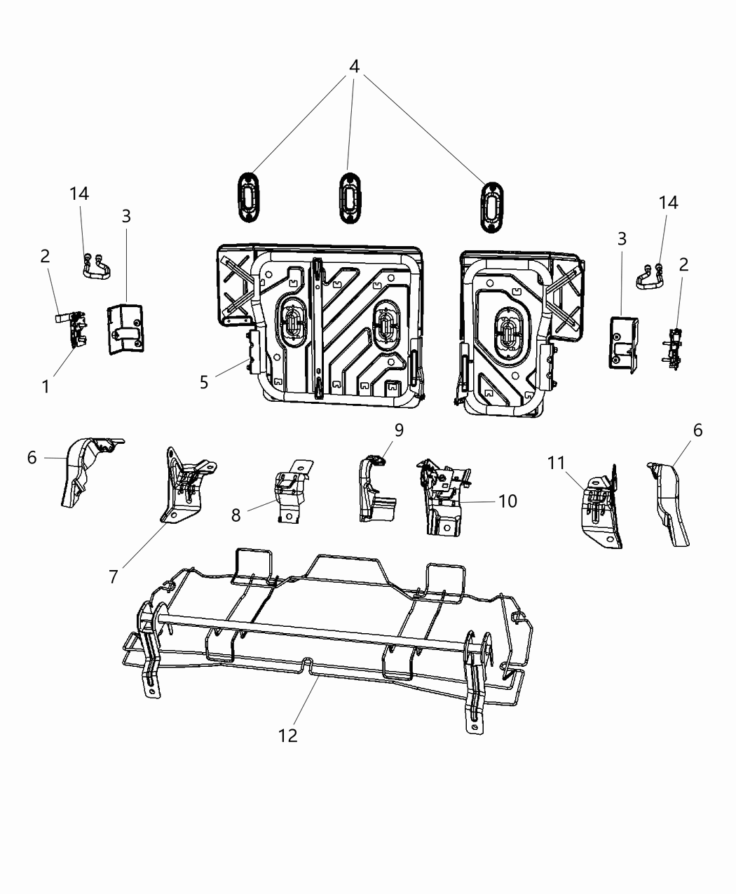 Mopar 68001741AB RECLINER-Seat Back