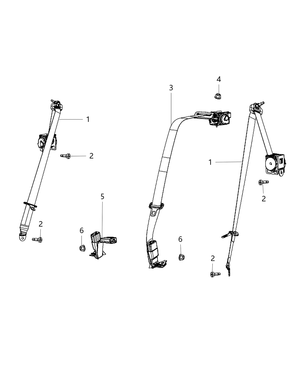 Mopar 5UZ221R5AB Belt Assembly-RETRACTOR