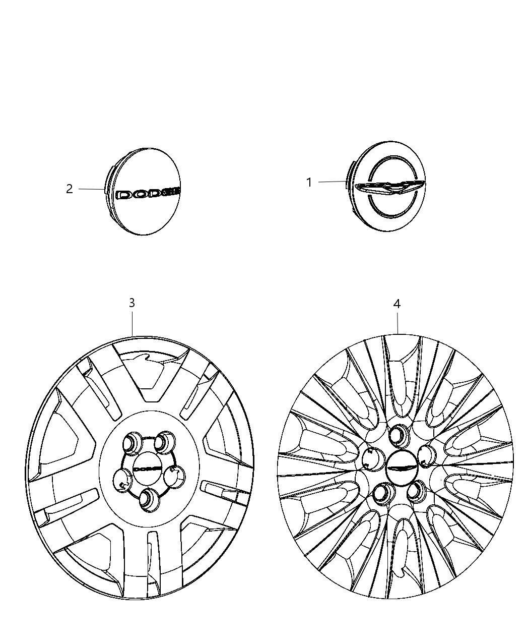 Mopar 1TQ14PAKAA Wheel Cover