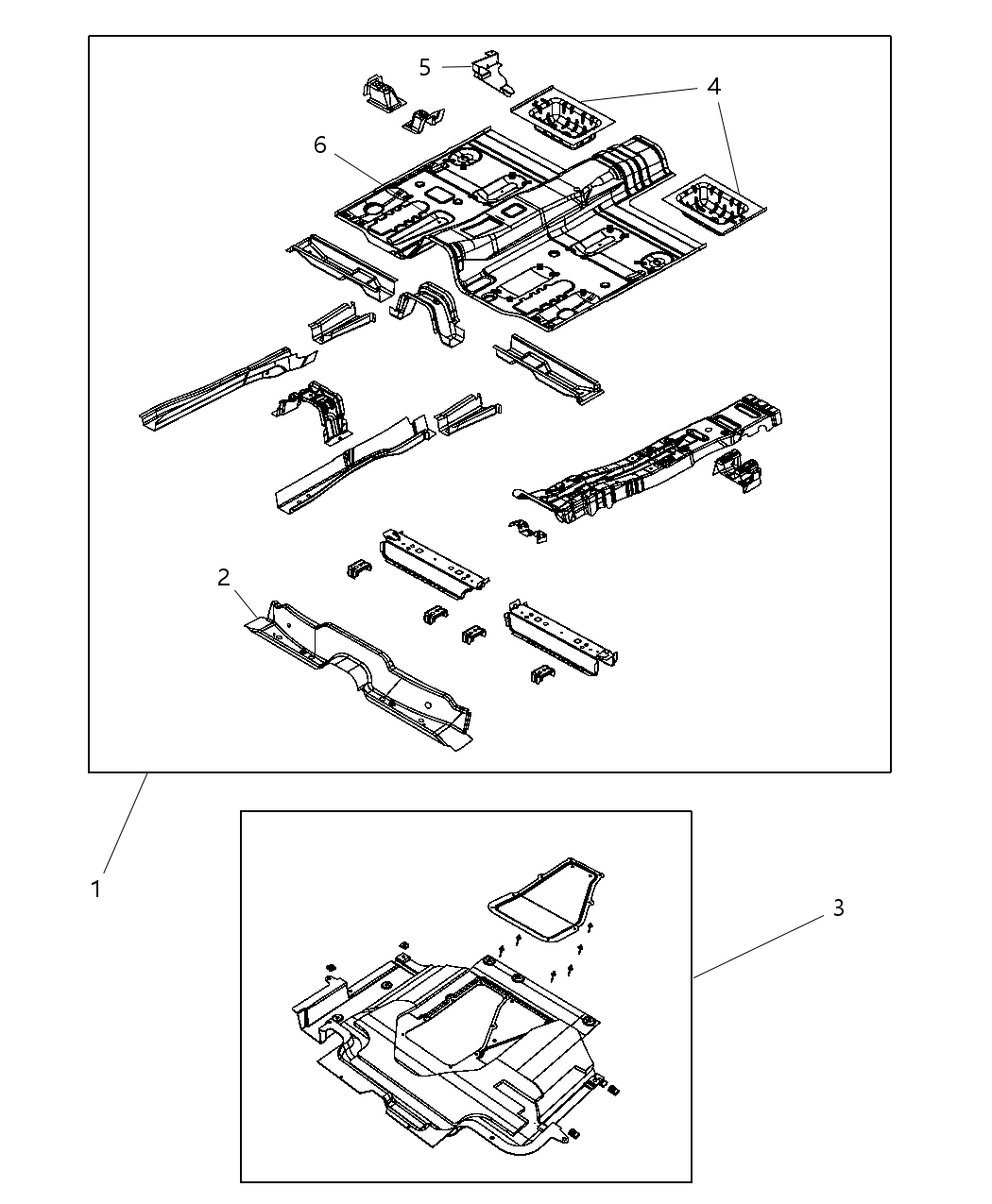 Mopar 5067837AN Pan-Front Floor