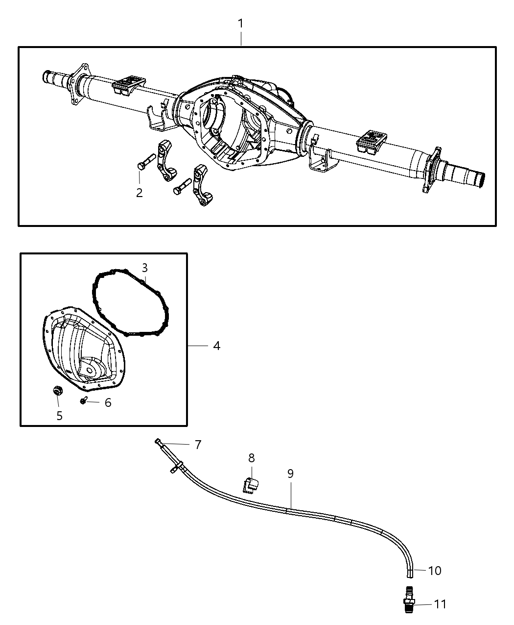 Mopar 68158486AA Housing-Rear Axle