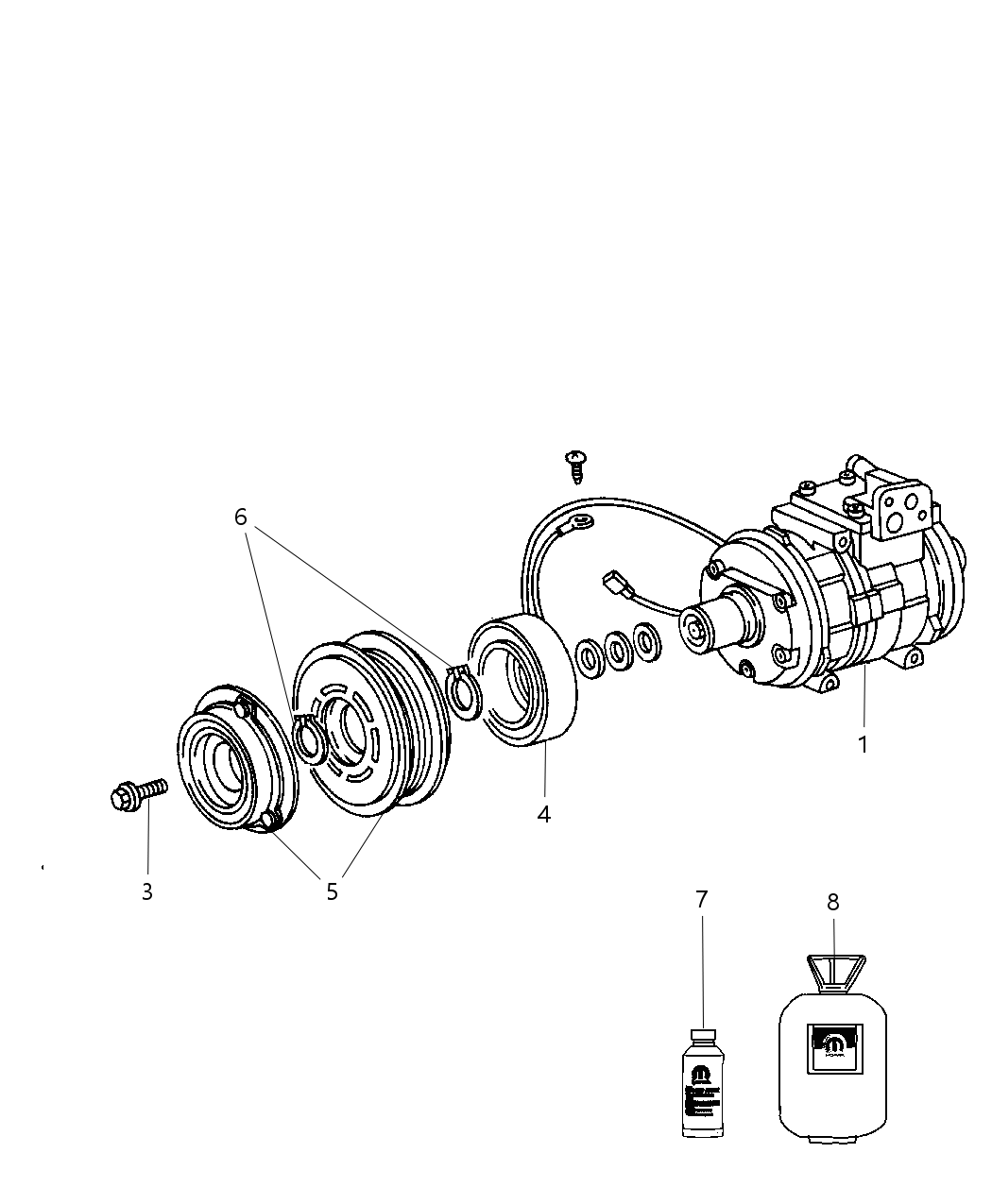 Mopar 55111437AC COMPRES0R-Air Conditioning