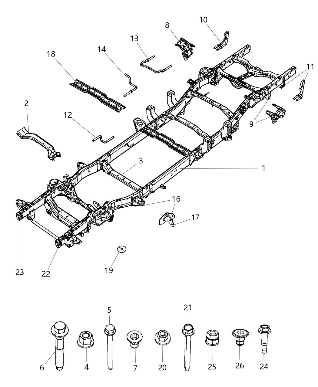 Mopar 68268138AB Frame-Chassis