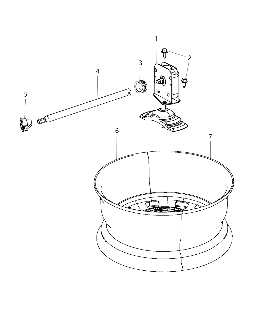 Mopar 68453827AB Spare Tire Carrier