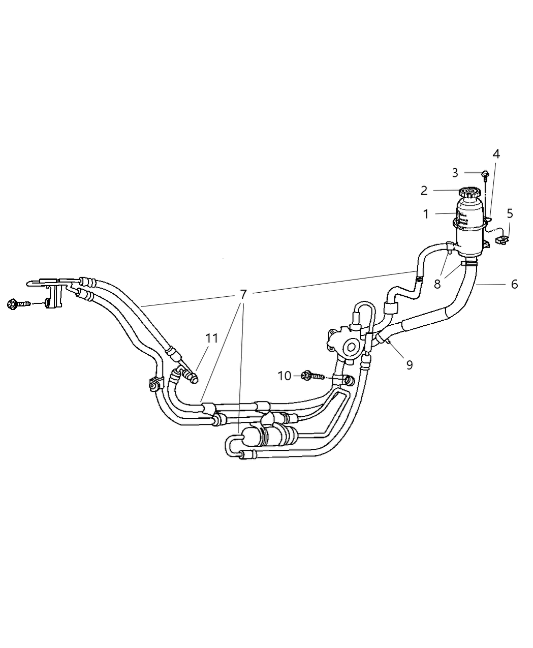 Mopar 52129342AC Hose Assembly-Power Steering Pressure And Return