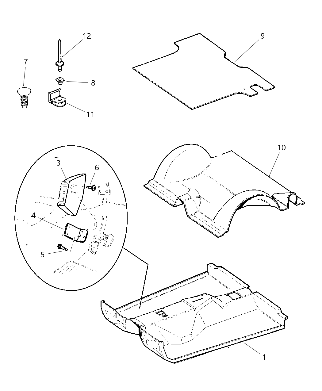 Mopar 5FM11DX9AJ Carpet-Full Floor