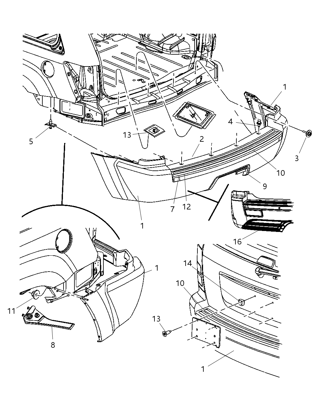 Mopar 5159059AB ABSORBER-Rear Energy