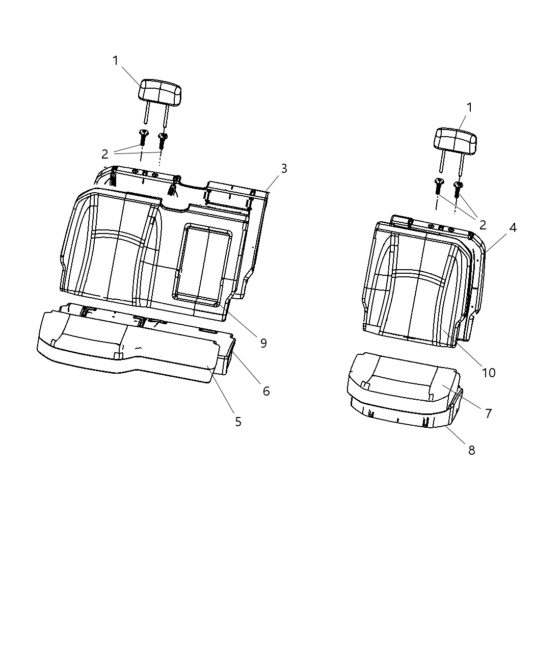 Mopar 1PA181DVAA HEADREST-Rear