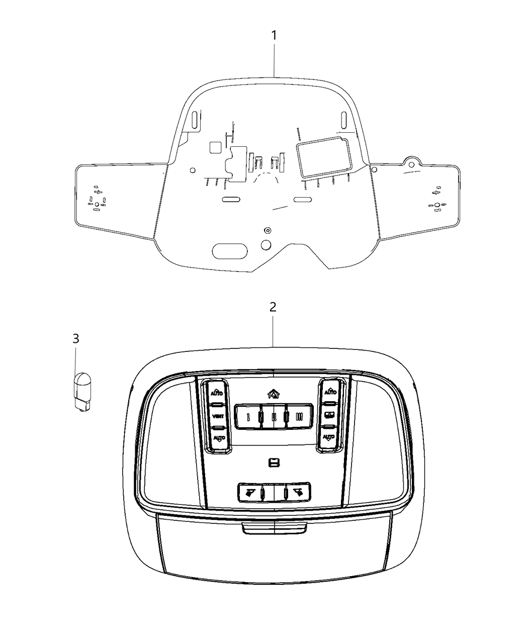 Mopar 1VS371DAAD Console-Overhead