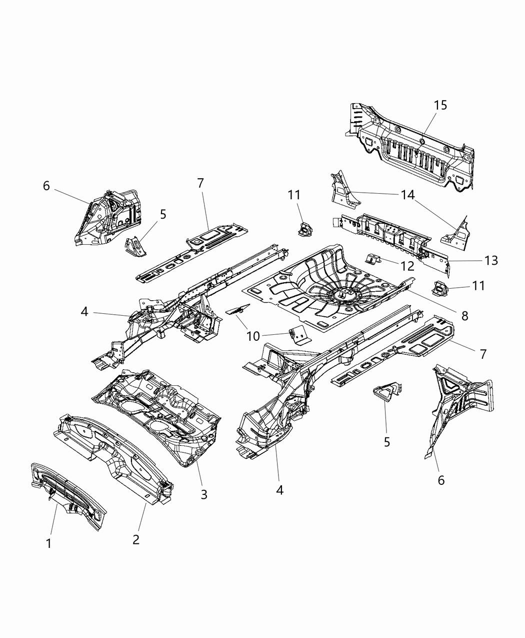 Mopar 68164232AA Center Floor