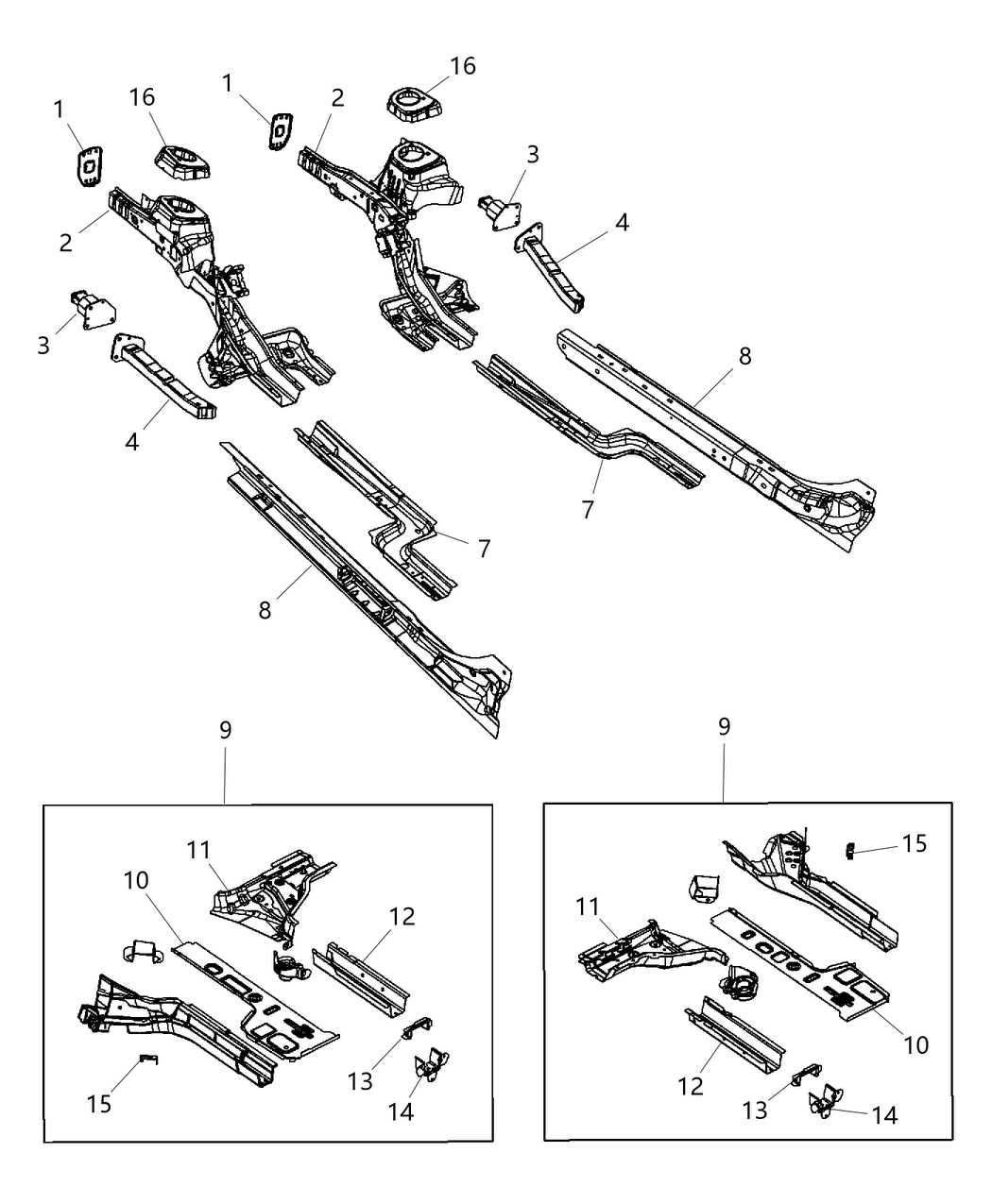 Mopar 68165857AA Reinforce-Lower Load