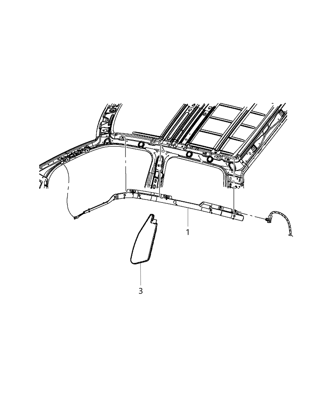 Mopar 68161581AJ Curtain Air Bag