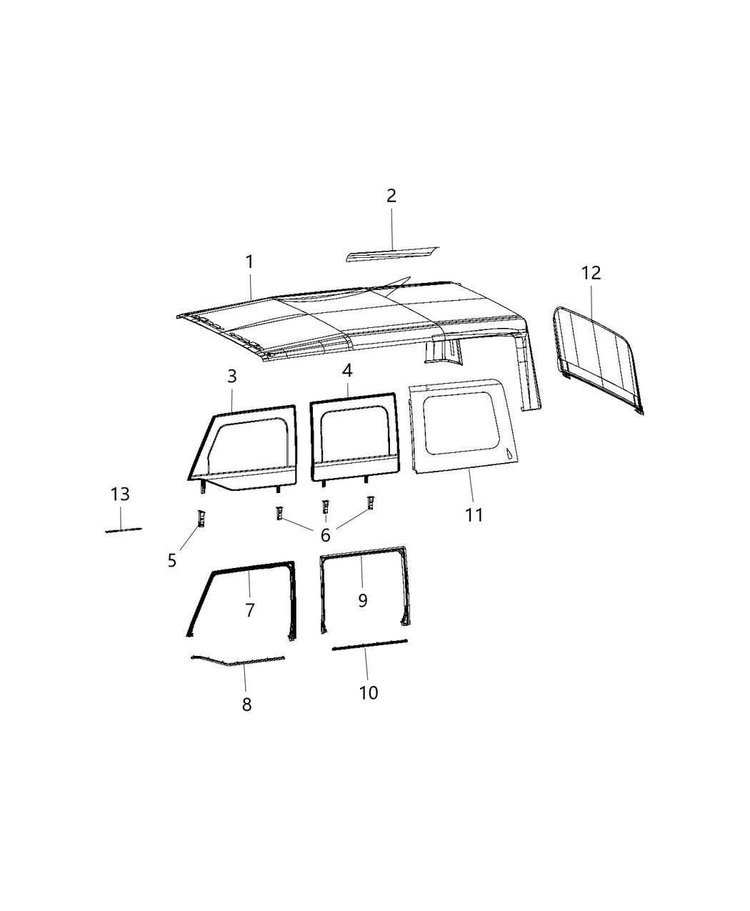 Mopar 5SQ86SX9AA Window-Half Door