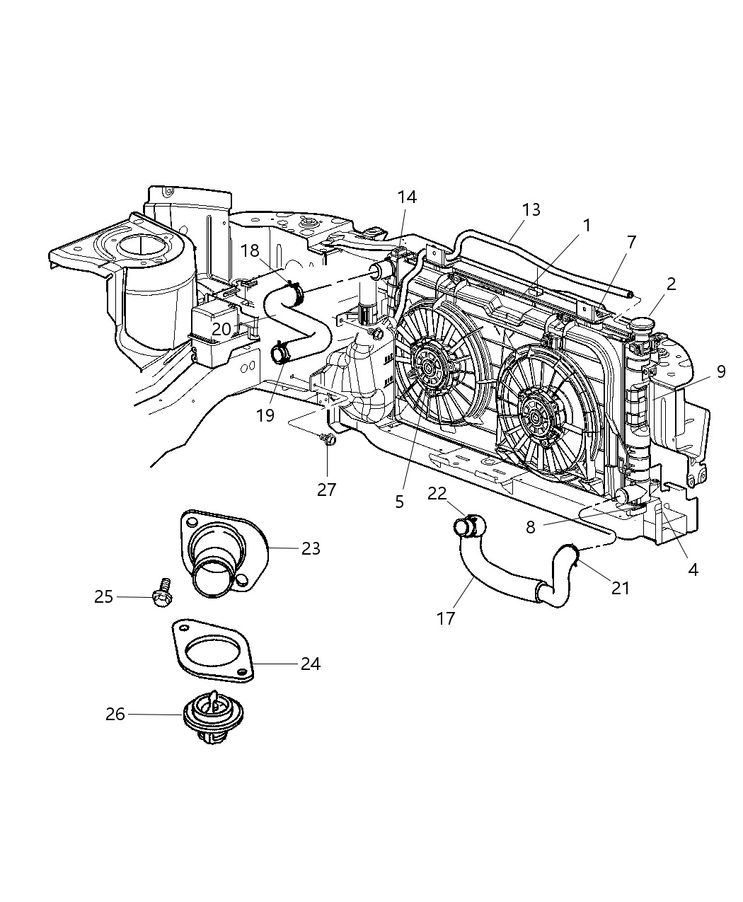 Mopar 4809171AE Module-Radiator Cooling