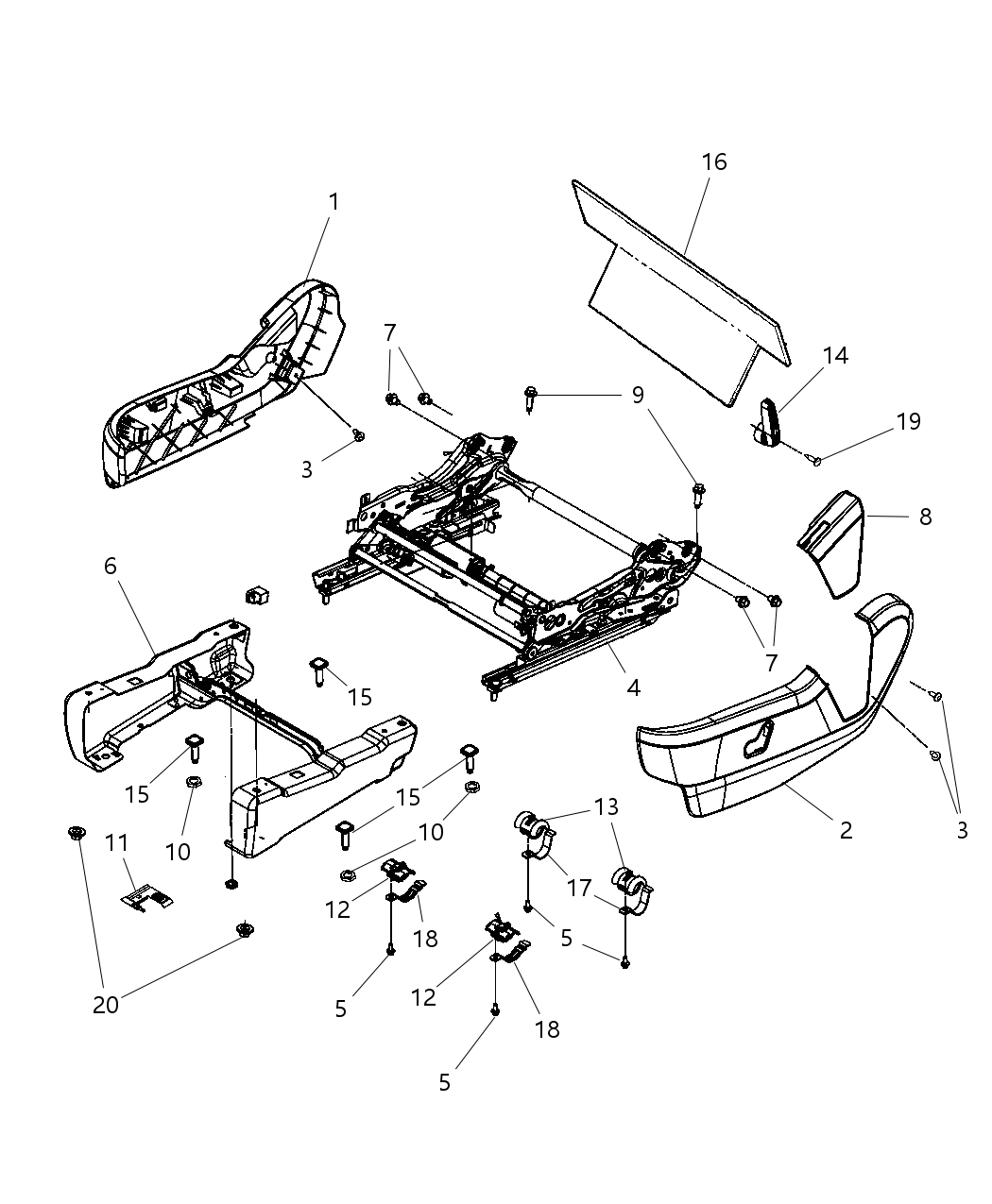 Mopar 1JA991T1AA Rise-Seat