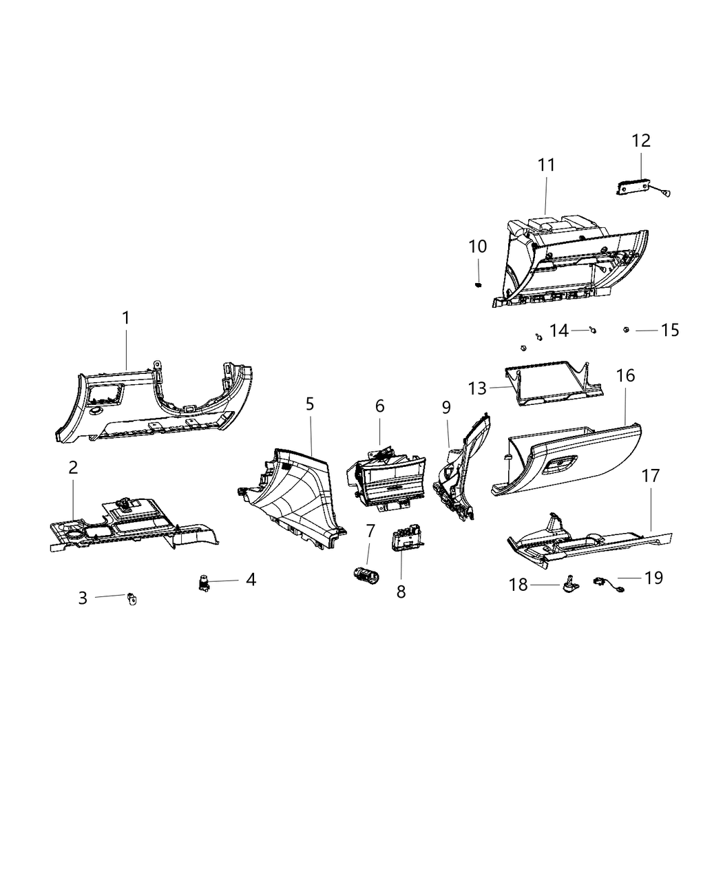 Mopar 6WN37TURAA Instrument Lower