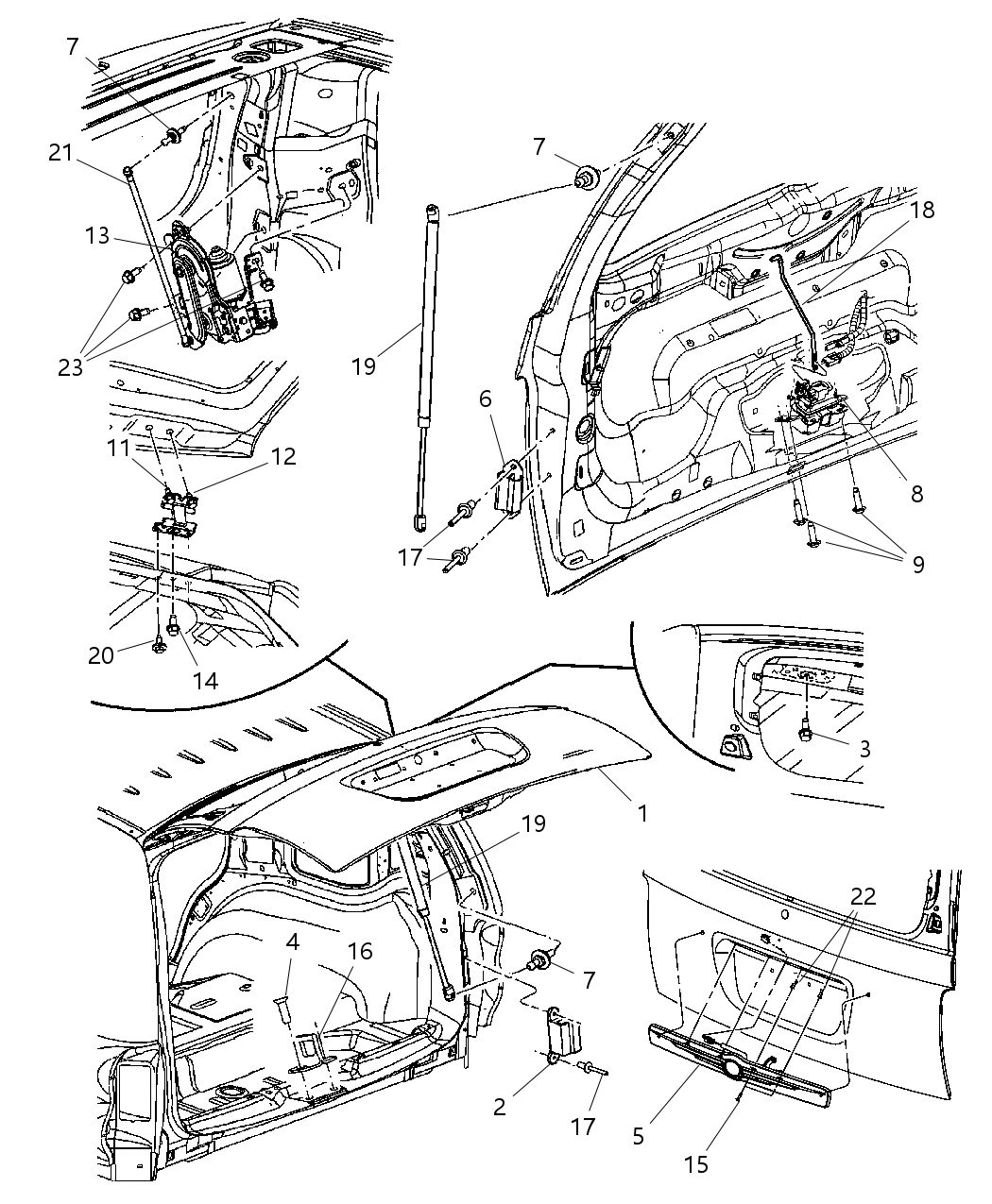 Mopar 55362864AE Housing-LIFTGATE