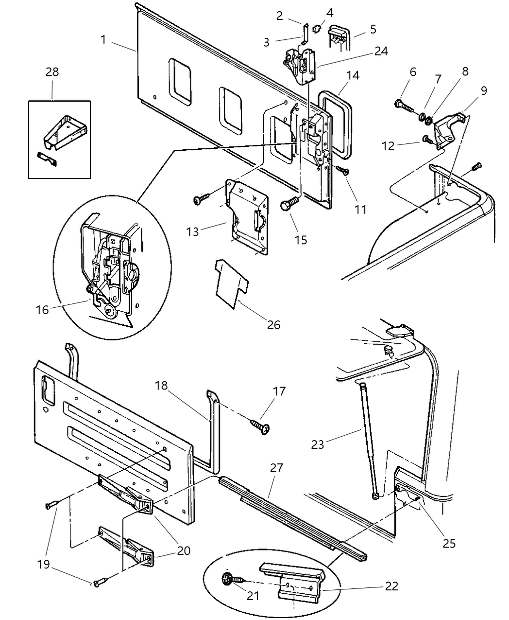 Mopar 55176450AC Bracket-TAILGATE STRIKER