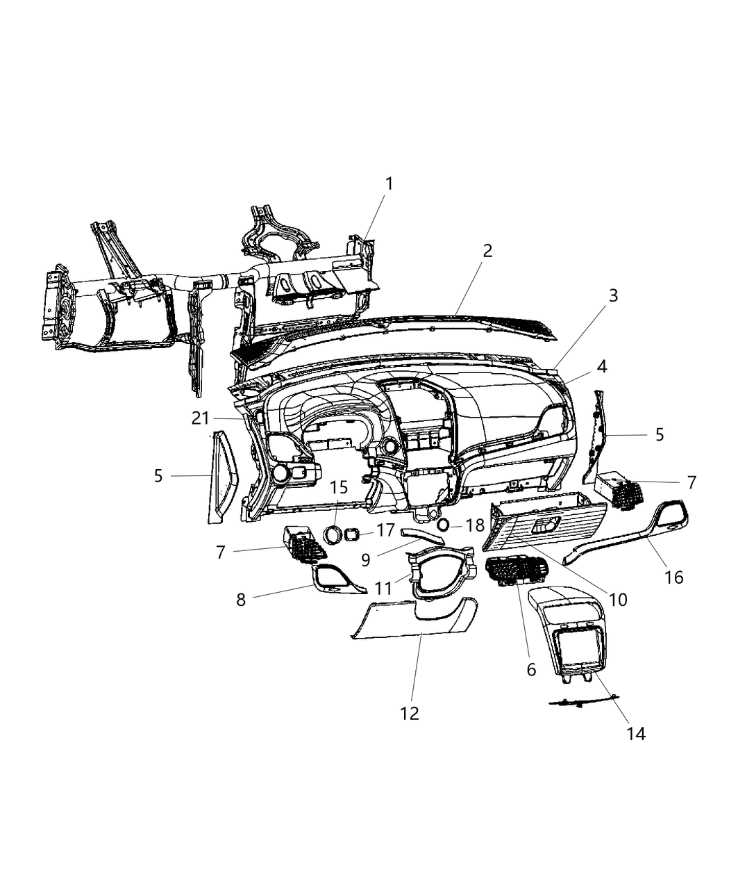 Mopar 1QC50DX9AB Grille-DEFROSTER