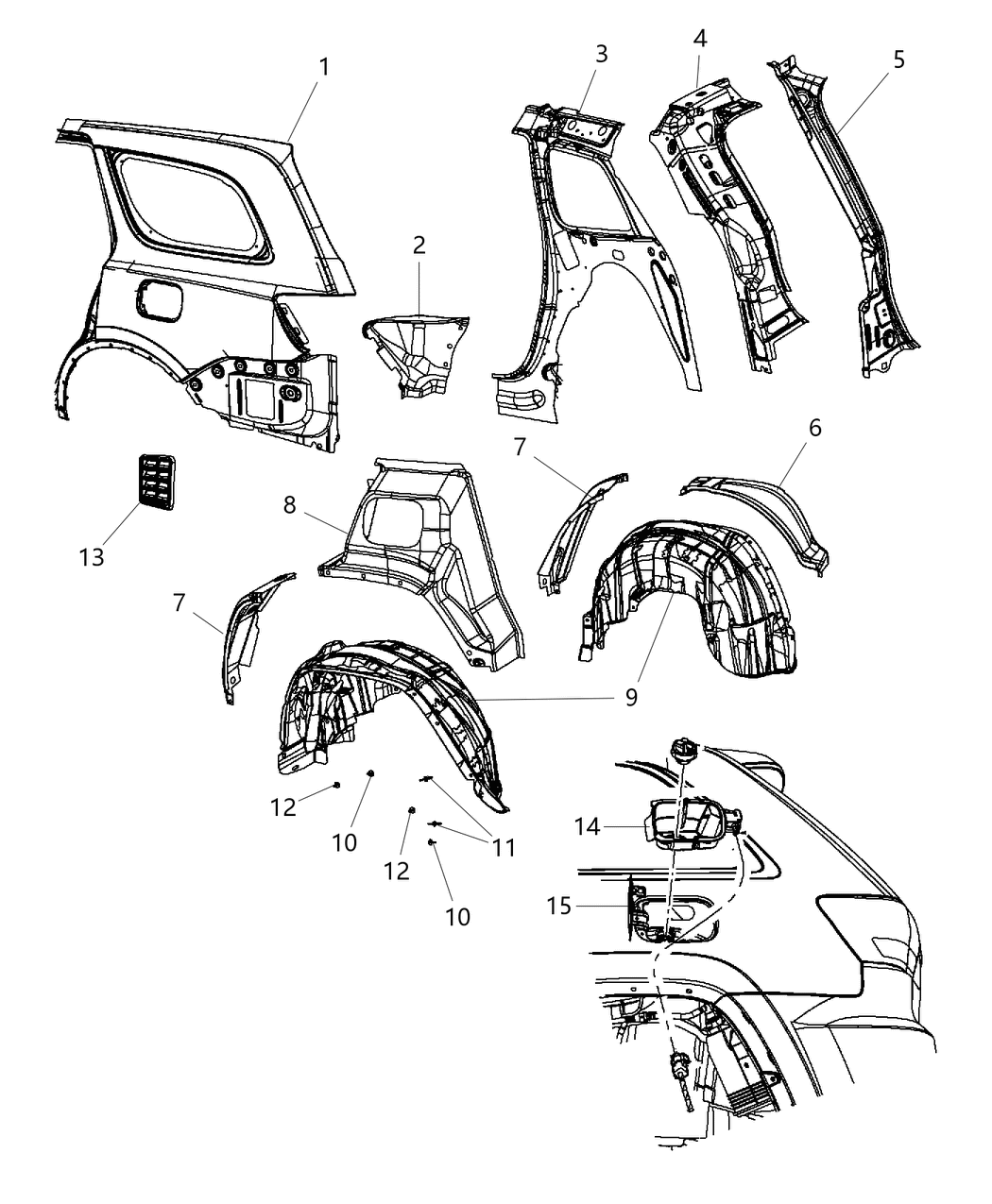 Mopar 68085196AH Panel-Body Side Aperture Inner