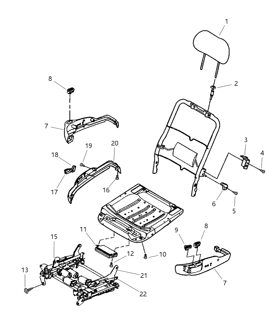 Mopar 5017858AA ADJUSTER-Power Seat