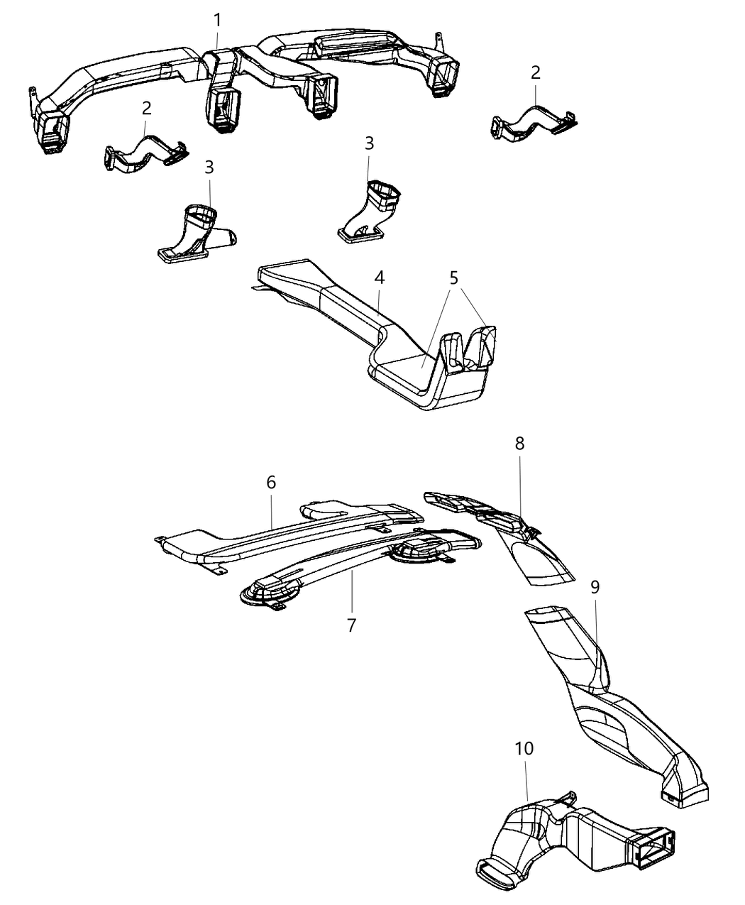 Mopar 68233799AB Duct-Center Distribution