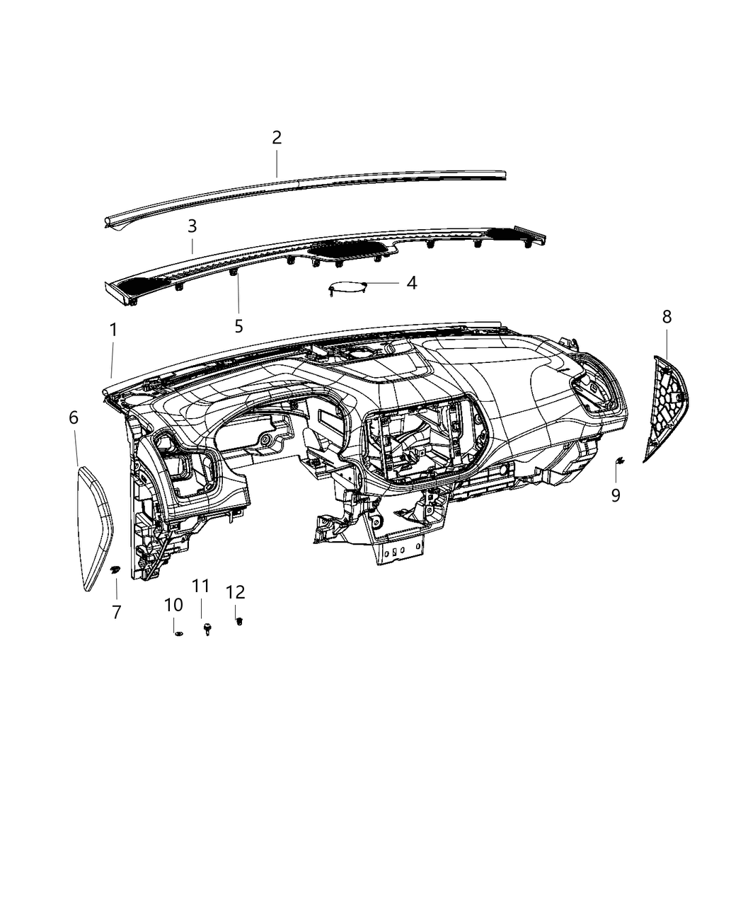 Mopar 6QZ74DX9AC Instrument Panel