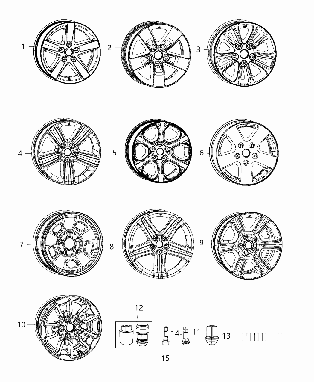 Mopar 5UR34RXFAA Aluminum Wheel