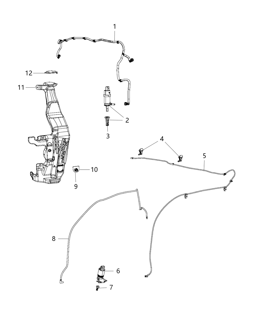 Mopar 57010719AE Reservoir-Windshield Washer