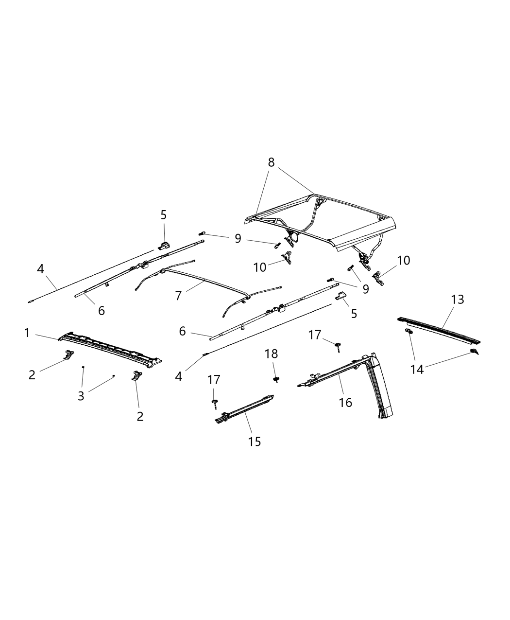 Mopar 5182825AF Rail-Door Glass