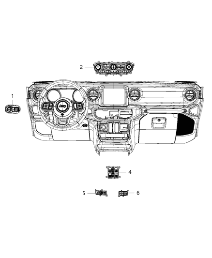 2021 Jeep Wrangler Switch-HEADLAMP Diagram for 68304634AD