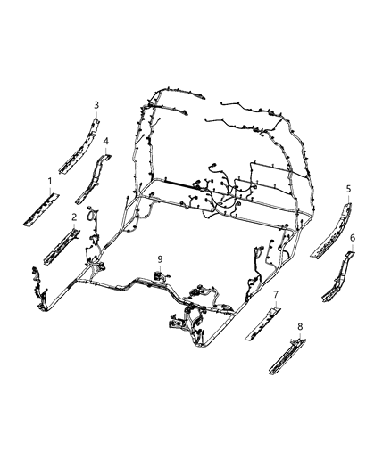 2021 Ram 1500 Wiring, Body Troughs Diagram 2