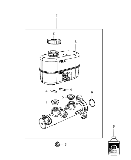 2019 Ram 3500 Brake Master Cylinder Diagram 1