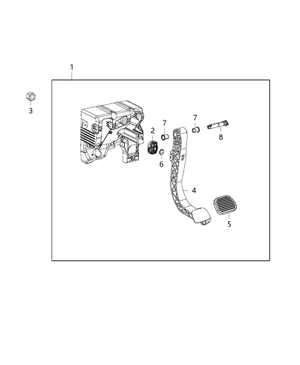 2020 Ram ProMaster 3500 Pedal Assembly Diagram 1