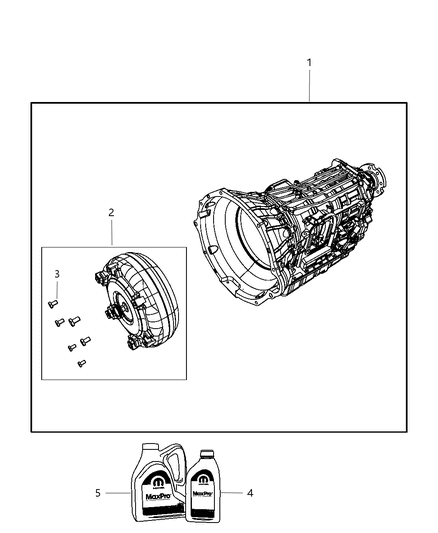 2020 Ram 3500 Transmission / Transaxle Assembly Diagram 1