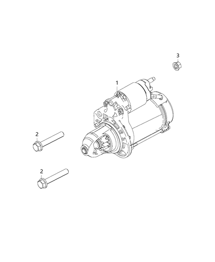 2021 Jeep Wrangler Starter & Related Parts Diagram 2