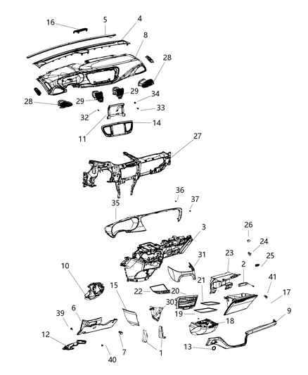 2019 Chrysler Pacifica Push Pin Diagram for 6512318AA