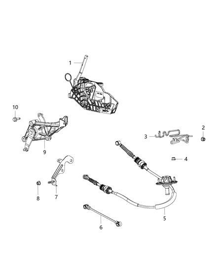 2021 Jeep Wrangler Transfer Case Control Cable Diagram 5