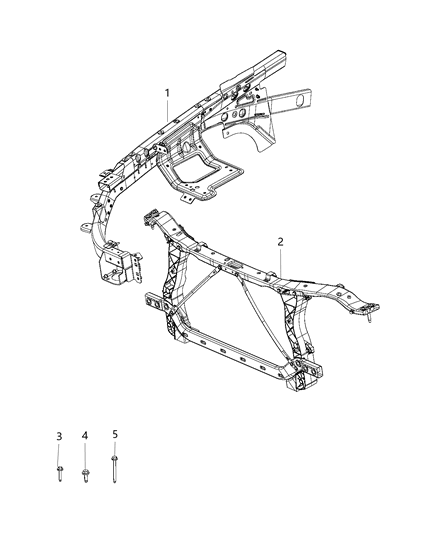 2018 Jeep Wrangler Radiator Support Diagram