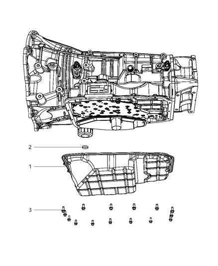 2009 Jeep Wrangler Oil Pan , Cover And Related Parts Diagram 2