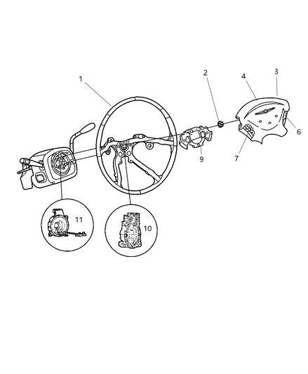 2003 Chrysler Voyager Steering Wheel Diagram