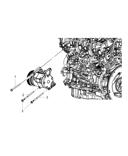 2020 Jeep Grand Cherokee A/C Compressor Mounting Diagram